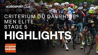 MEGA CRASH CAUSES CHAOS   Critérium du Dauphiné 2024 Stage 5 Race Highlights  Eurosport Cycling