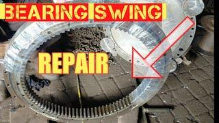 Repair Bearing Swing ProcessServis Bearing Swing Excavator