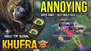 KHUFRA BEST BUILD 2024  BUILD TOP GLOBAL KHUFRA GAMEPLAY  MOBILE LEGENDS