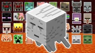 GHAST VS ALL MOBS  MINECRAFT