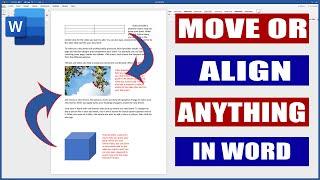 How to Move or Align Anything in Word  Microsoft Word Tutorials