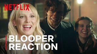 Millie Bobby Brown Reacts to Enola Holmes 2 Bloopers  Netflix