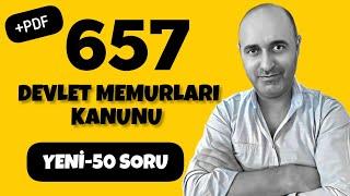 657 Devlet Memurları Kanunu-Özgün 50 Soru ÇözümüKpssEkys Tüm Kamu Sınavları