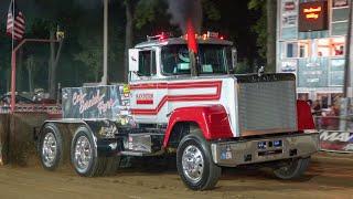 Pro Stock Semi Pulling 2022 Ashland Ohio. OSTPA truck and tractor pull.