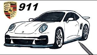 Easy Drawing Porsche 911 I Kolay Porsche 911 Çizimi I Porsche 911 Nasıl Çizilir?