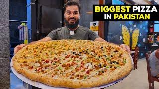 Eating Pakistans Biggest Pizza  Mustafa Hanif  Food Vlog Karachi