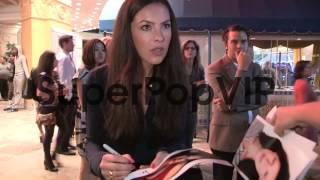 Sasha Barrese greets fans while departing The Hangover II...