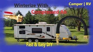 RV  Camper Winterizing The Easy Way- Blow Out Lines w Compressed Air