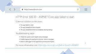 Fix HTTP Error 500.31  500.30 Failed to load ASP.NET Core runtime