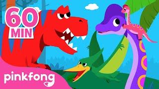 BEST Dinosaurs songs and more  Compilation  Trex Brachiosaurus  Pinkfong Rhymes for Kids