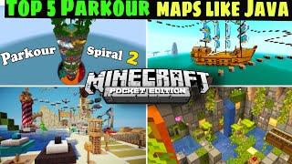 Top 5 Best Parkour Maps For Minecraft PE  Minecraft Parkour Maps 1.18  Parkour Map MCPE 