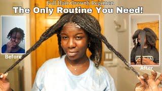 DO THIS IF YOUR HAIR WONT GROW FOR GUARANTEED HAIR GROWTH full Washday Routine + Growth Regimen