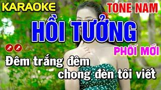 HỒI TƯỞNG Karaoke Nhạc Sống Tone Nam - Tình Trần Organ