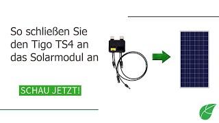 So schließen Sie den Tigo TS4 an das Solarmodul an Deutsch