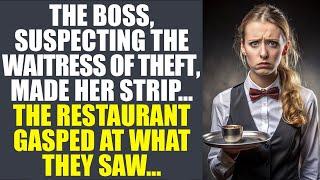 The Boss Suspecting The Waitress Of Theft Made Her Strip. The Restaurant Gasped At What They Saw.