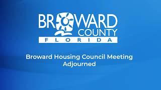 Broward County Housing Council Meeting - August 25 2023