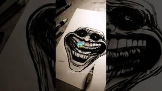 drawing troll face #shorts