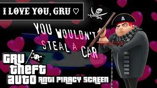 Gru Theft Auto Anti Piracy Screen Telling Gru that I LOVE HIM