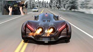 260000HP Devel Sixteen Over 3000MPH - Assetto Corsa  Thrustmaster Wheel Gameplay