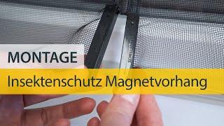 Montage Magnetvorhang Insektenschutz von Schellenberg mit praktischem Magnetverschluss