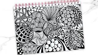 Zentangle Art For Beginners   Zentangle  inspired Art Zendoodle