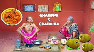 Indian Grandpa & Grandma Cooking Jackfruit  Aja kitchen