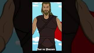 Thor vs Shazam #marvel #dccomics #shorts #animation