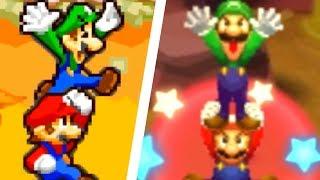 Mario & Luigi Superstar Saga 3DS - All Bros. Attacks Comparison 3DS vs Original