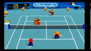 Mario Tennis 64 - Double Match on MAX difficulty - Hard Court