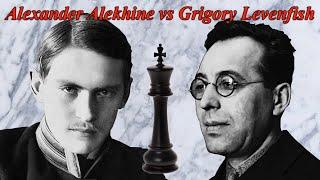 SCACCHI 543 Alekhine vs Levenfish - Se ne vanno sempre i Pezzi Migliori - 1912 A43