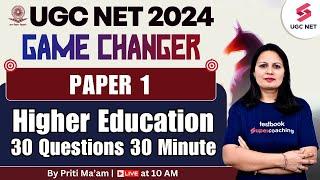 UGC NET Re Exam Paper 1  Speed Test Higher Education  Questions with Revision  Priti Mam