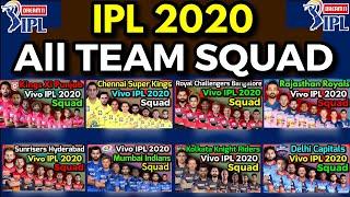 IPL 2020  All Teams Probable Squad  CSK MI KKR RCB DC RR KXIP SRH IPL 2020 Squad