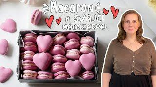 Szív macaron készítés svájci módszerrel