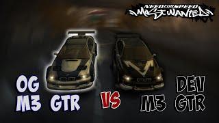 NFS Most Wanted  Dev BMW M3 GTR Street vs Razor with BMW M3 GTR Race