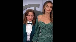 Angelina Jolie and Daughter Vivienne Wear Matching Outfits on 2024 Tony Awards Red Carpet #actress