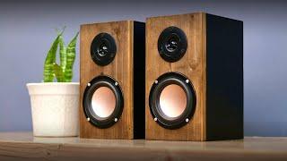 How to Make Desk  Book Shelf Speakers at Home   Budget DIY Speaker