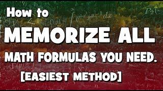 How to memorize math formulas easiest way by mathOgenius