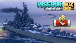 Battleship Missouri 8 ships destroyed on map Northern Lights