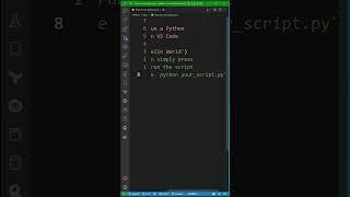 How to run a Python script in VS Code