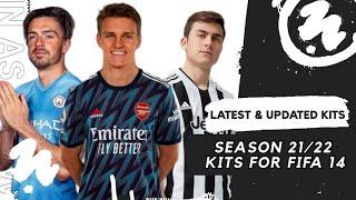 Season 2122 Kits for fifa 14  fifa 14 latest kits update  fifa 22 kits for fifa 14