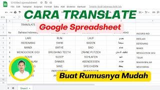 Cara Translate di Google Sheet dari satu bahasa ke bahasa lain