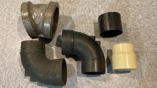 Vintage large drainage fittings.