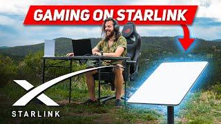 Gaming with Starlink on top of a MOUNTAIN  Vanlife Gaming