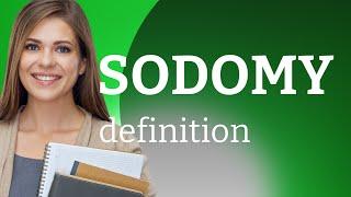 Sodomy  what is SODOMY definition