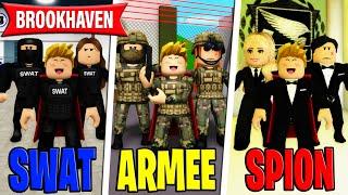 SWAT vs. ARMEE vs. SPION FAMILIE in BROOKHAVEN Roblox Brookhaven RP  Story Deutsch