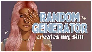 Random generator creates my sim  the sims 4 create a sim challenge