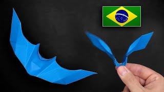 Origami Morcego que Bate as Asas - Instruções em Português PT-BR