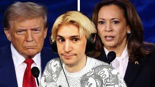 Trump vs Harris Presidential Debate  xQc Reacts