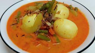 SAYUR KUAH KACANG PANJANG TELUR TIMUN PEDES ENAK BANGET ‼️ RESEP MASAKAN RUMAHAN ‼️