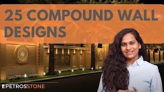 25+ Compound Wall Designs  Modern Boundary Wall Designs  Different Types Of Stone